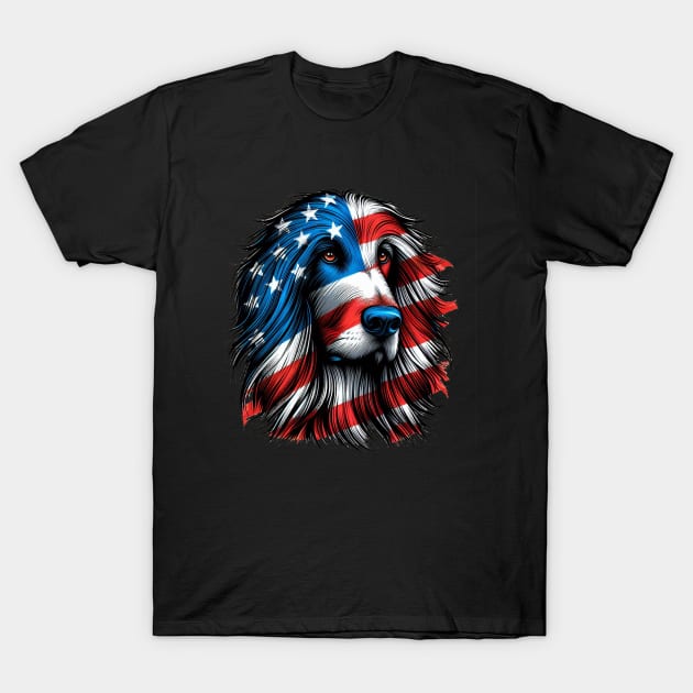 Afghan Hound FLAG Usa Dog Lover Funny T-Shirt by click2print